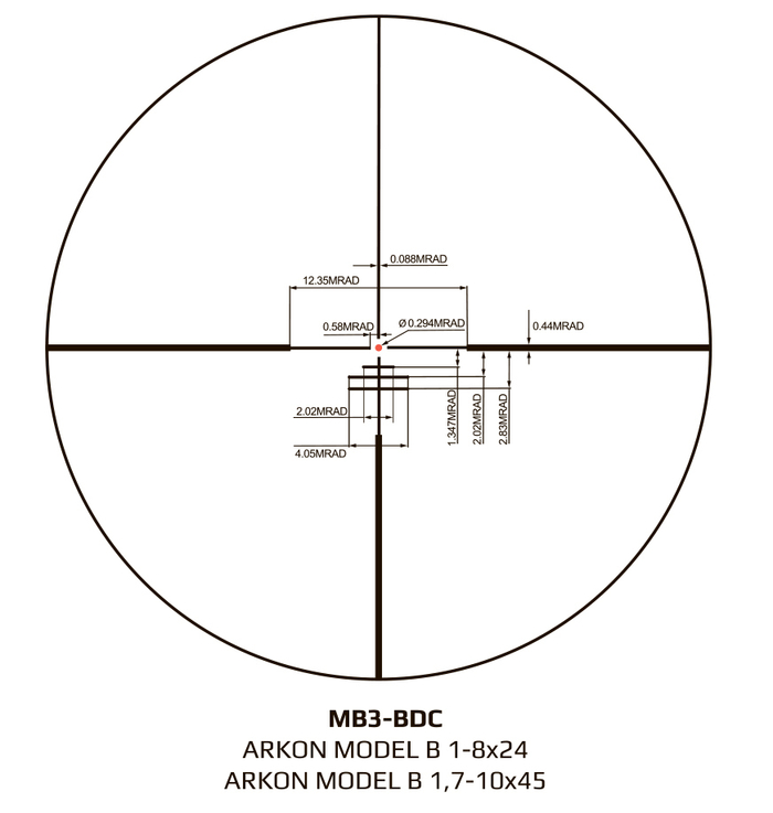 Прицел Arkon Model B 1-8x24