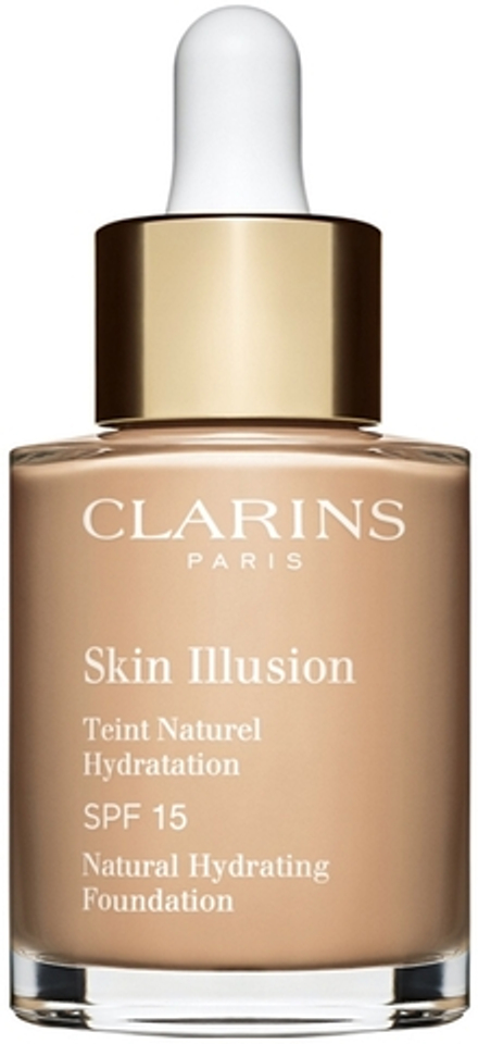 Clarins Skin Illusion Natural Hydrating Foundation - Розовое освещение увлажняющий тональный крем SPF 15 оттенок 108.3N Organza, 30 ml
