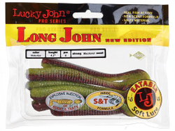 Мягкая приманка Lucky John LONG JOHN 4.2in (107 мм), цвет T44, 6 шт.