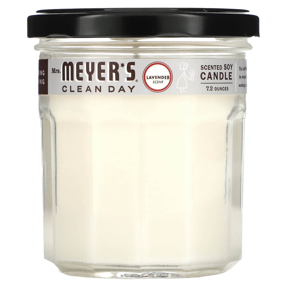 Mrs. Meyers Clean Day, Ароматизированная соевая свеча, с запахом лаванды, 7,2 унции