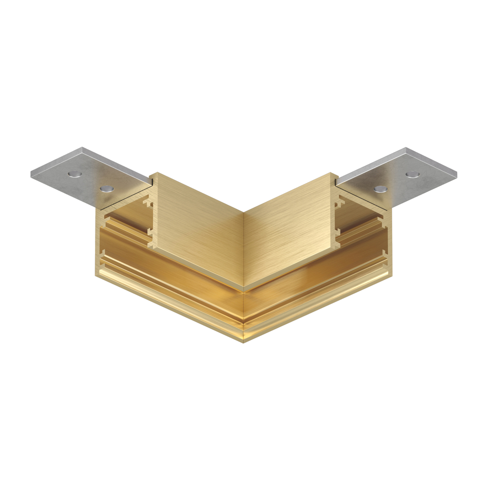 TR5731-SB Угловой элемент для трека SHINE BASE 90° потолок-потолок, сатинированная латунь, алюминий