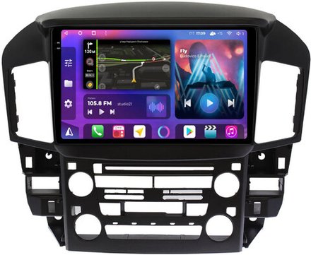 Магнитола для Lexus RX300 U10, Toyota Harrier 1 1997-2003 (взамен монохрома) - FarCar 9598F1M на Android 13, QLED+2K, ТОП процессор, CarPlay, 4G SIM-слот