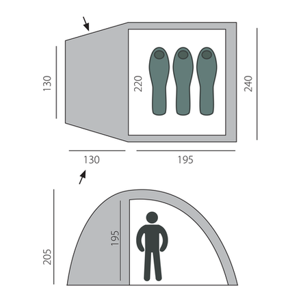 Палатка BTrace Dome 3, артикул T0294