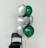 "Изумруд в серебре" (набор из 8 шаров) №2339