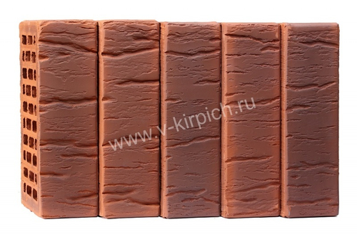 Кирпич лицевой Воротынский одинарный кортен, кора
