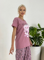 Пижама женская штаны+футболка к/р ШФ0004