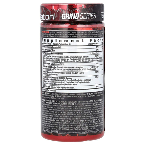 Isatori, 17-Beta, Grind Series, усилитель анаболического действия тестостерона, 90 капсул