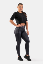 Брюки High Waist Glossy Look Bubble Butt Pants 586