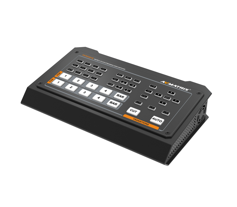Видеомикшер AvMatrix HVS0401E, компактный, стример, 4CH, HDMI/DP, USB/LAN