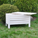 Сундук скамья деревянный для хранения вещей Эпларо для мангала и для сада, белый