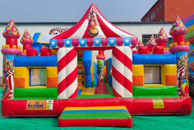 Коммерческий надувной батут «Циркачи» мульти, размер 6*5*4 м