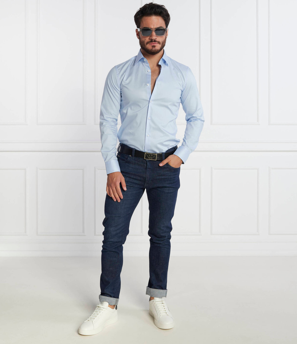 Рубашка h-hank BOSS BLACK - голубой(50502725)