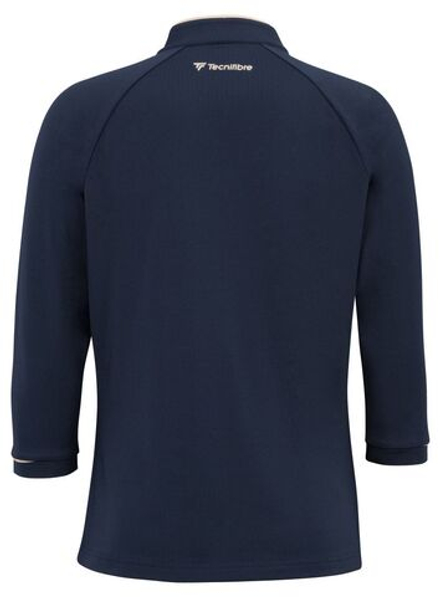 Женская теннисная футболка с длинным рукавом Tecnifibre Thermo Zipper 3/4 Sleeves - marine