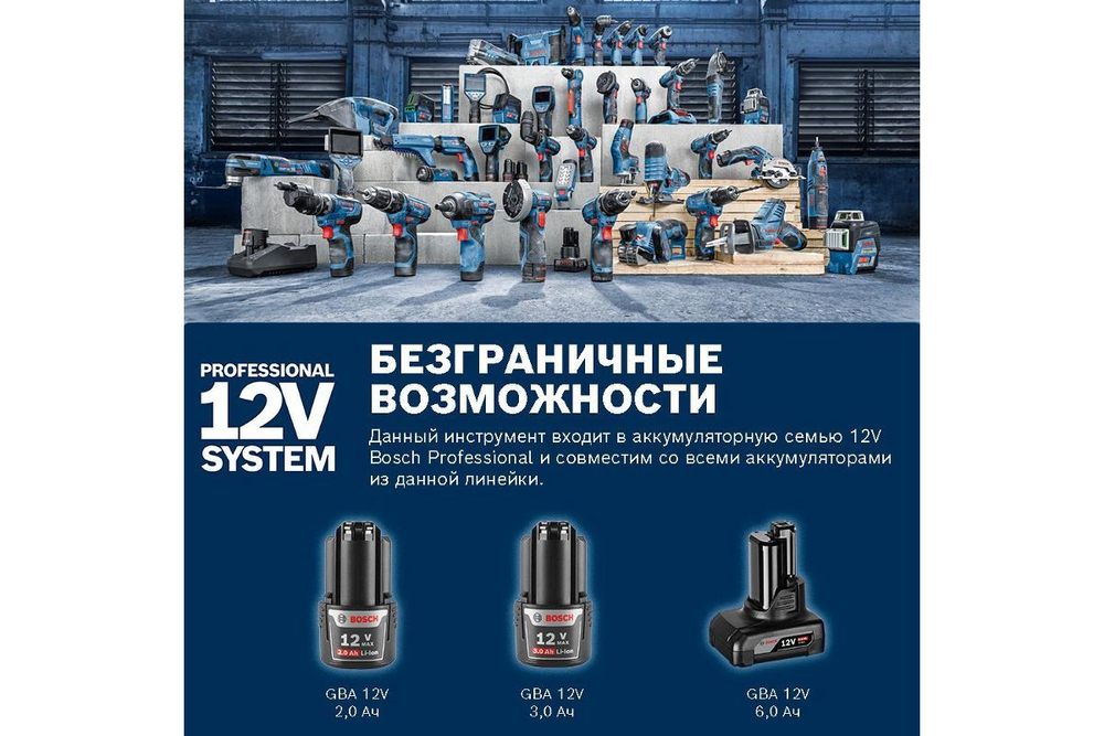 Аккумуляторный шуруповерт BOSCH GSR 120 Li, кейс, 2x2.0 Ач 06019G8020