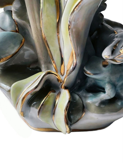 Фарфоровая статуэтка "Цапля и лягушка" (Аист) Дулево