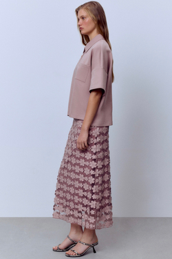 Юбка из накладного кружева