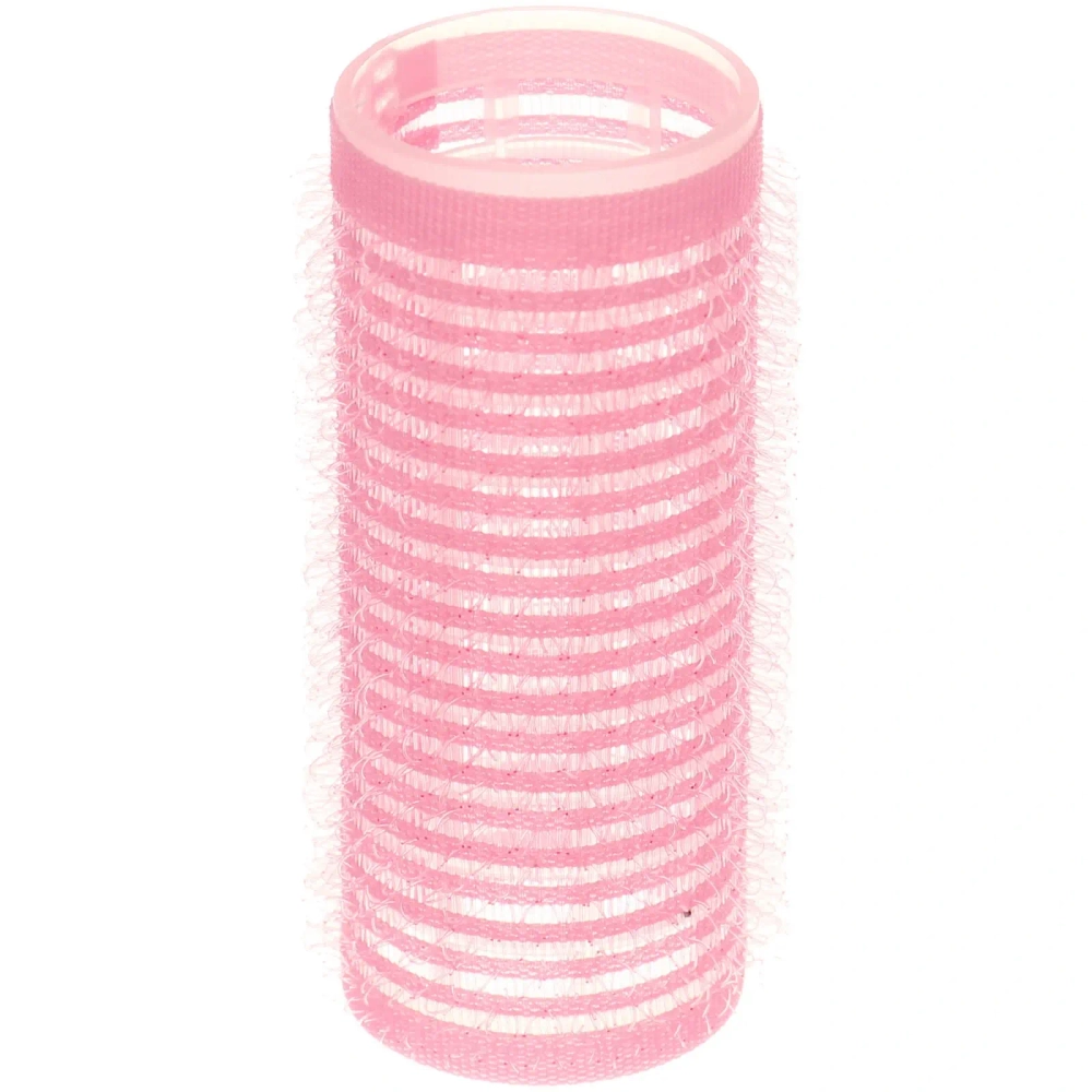 Бигуди липучки, 6шт., однотонные, цвет нежно розовый, d-2,5см