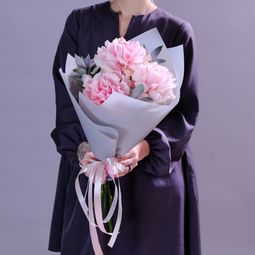 Купить Нежный букет французских роз #123