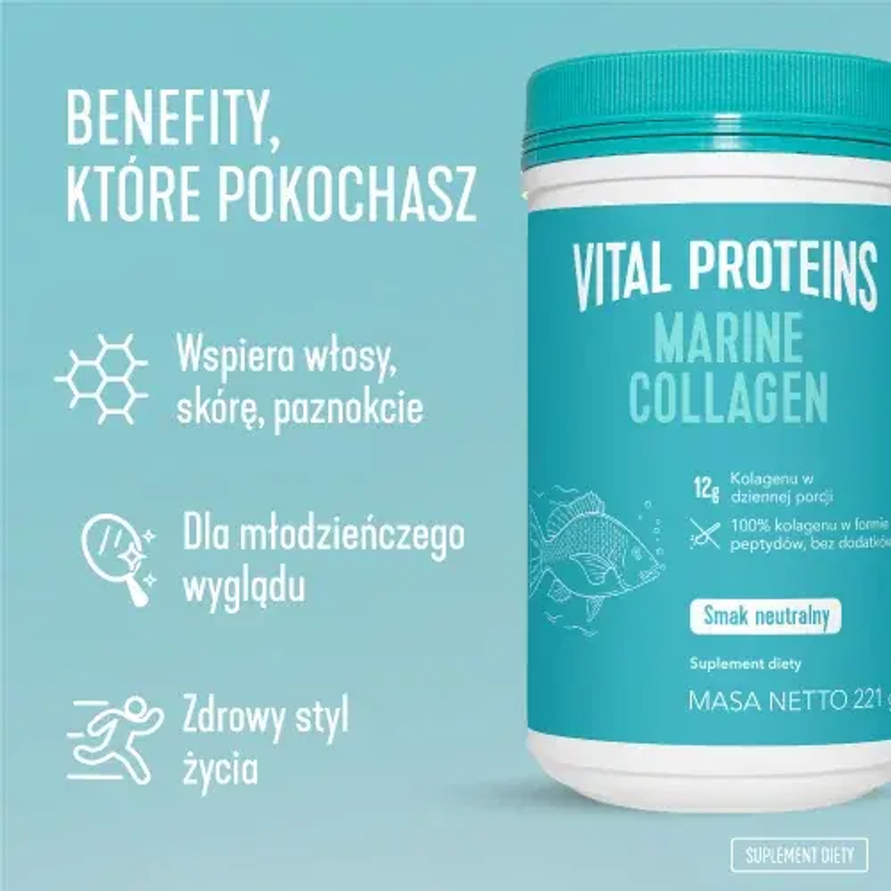Vital Proteins Морской коллаген Рыбный коллаген - нейтральный вкус, 221 г