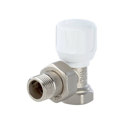 Вентиль ручной регулировки угловой STOUT - 1/2" (ВР/НР-американка, PN10, Tmax 120°C)