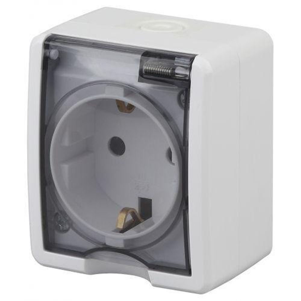 Розетка 1-м ОП Эра Эксперт 11-2402-01 16А IP54 16AX 250В 2P+E защ. шторки бел. Эра Б0020714 Розетка 1-м ОП Эра Эксперт 11-2402-01 16А IP54 16AX 250В 2P+E защ. шторки бел. Эра Б0020714