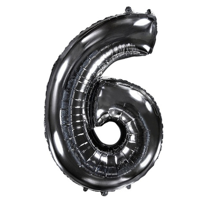 Цифра 6 "Черный" (40''/102 см)