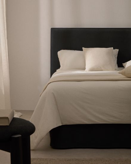 Кровать Jaira антрацитово-серого цвета со съемным чехлом для матраса 90 x 200