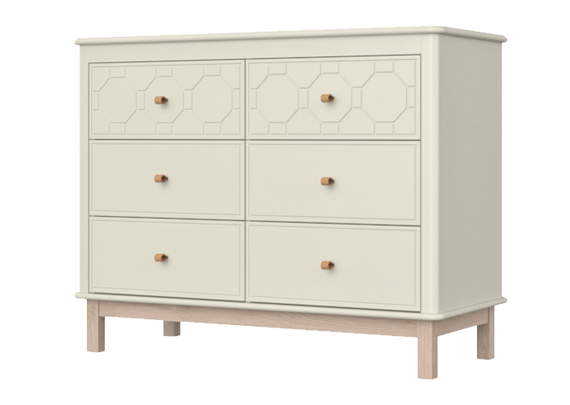 Комод Ellipse Classic 6 ящиков с фрезеровкой Молочный