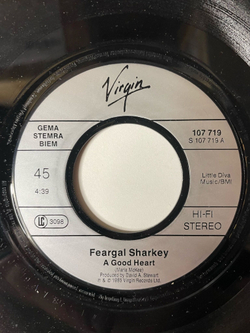 Винтажная виниловая пластинка LP Feargal Sharkey A Good Heart (Germany 1985) 7 дюймов