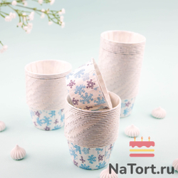 Формы бумажные с ламинацией «Маффин» 50х40 мм (Снегопад) 100 шт