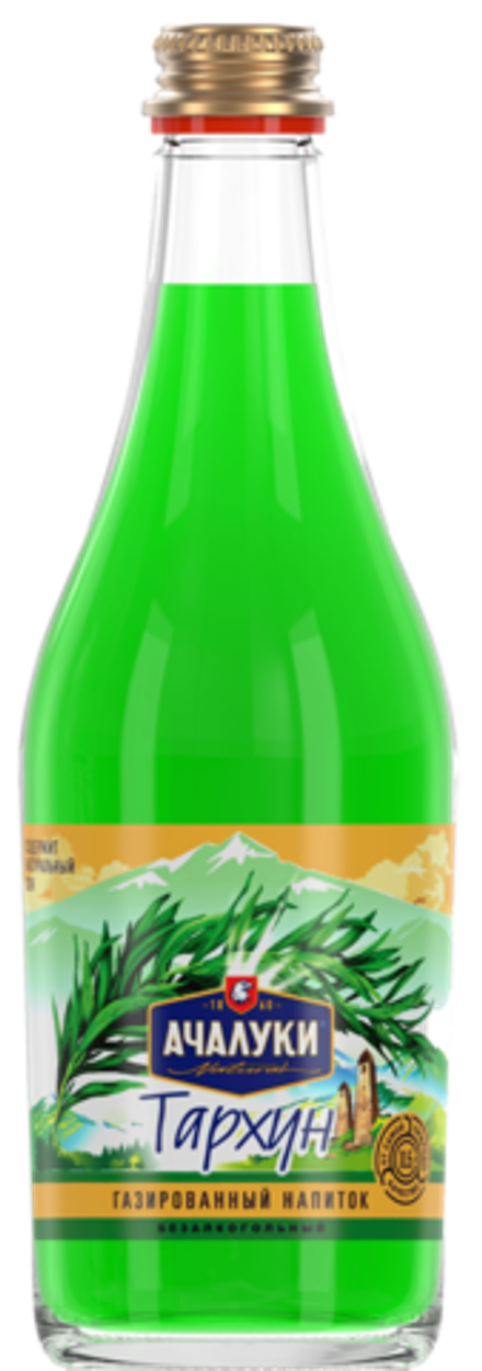 Напиток безалкогольный сильногазированный. Ачалуки. 0,5л. Стекло. "Тархун" 1/12