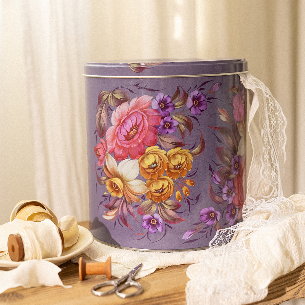 Баночка жестяная для хранения большая