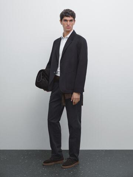 Massimo Dutti Зауженные джинсы, темно-синий