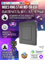 Умный одноклавишный WiFi выключатель MOES 10A/2200Вт, Белый (Работает с Алисой, SmartLife, Tuya)