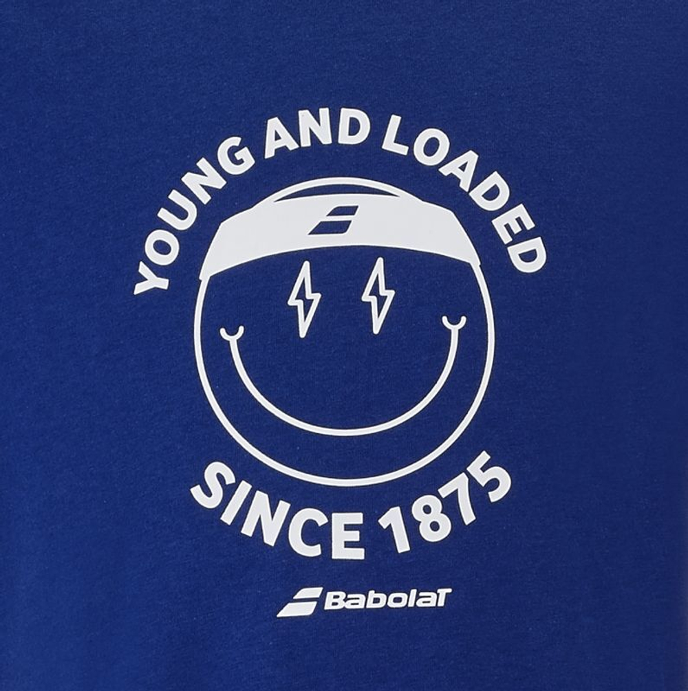 Футболка для мальчика теннисная Babolat Exercise Cotton Boy - небесный