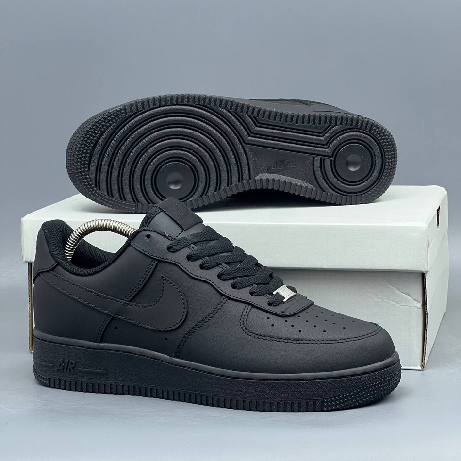 Кроссовки Nike AirForce 1 Black #52 (черн.)
