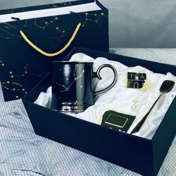 Lenardi 106-295 Кружка 360мл с ложкой и фильтром ДЕВА в под.уп.(х12)Фарфор