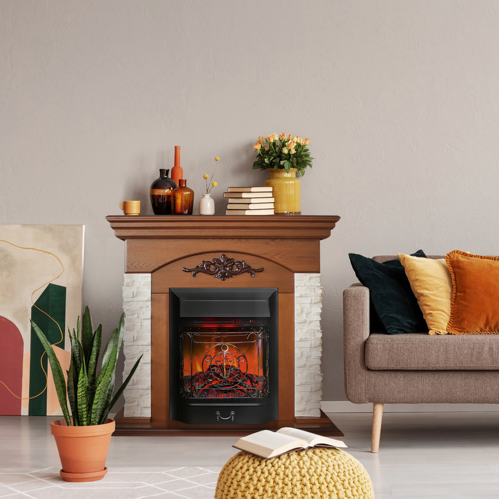 Каминокомплект Real Flame Neapolis NT с очагом Majestic Lux Black RC