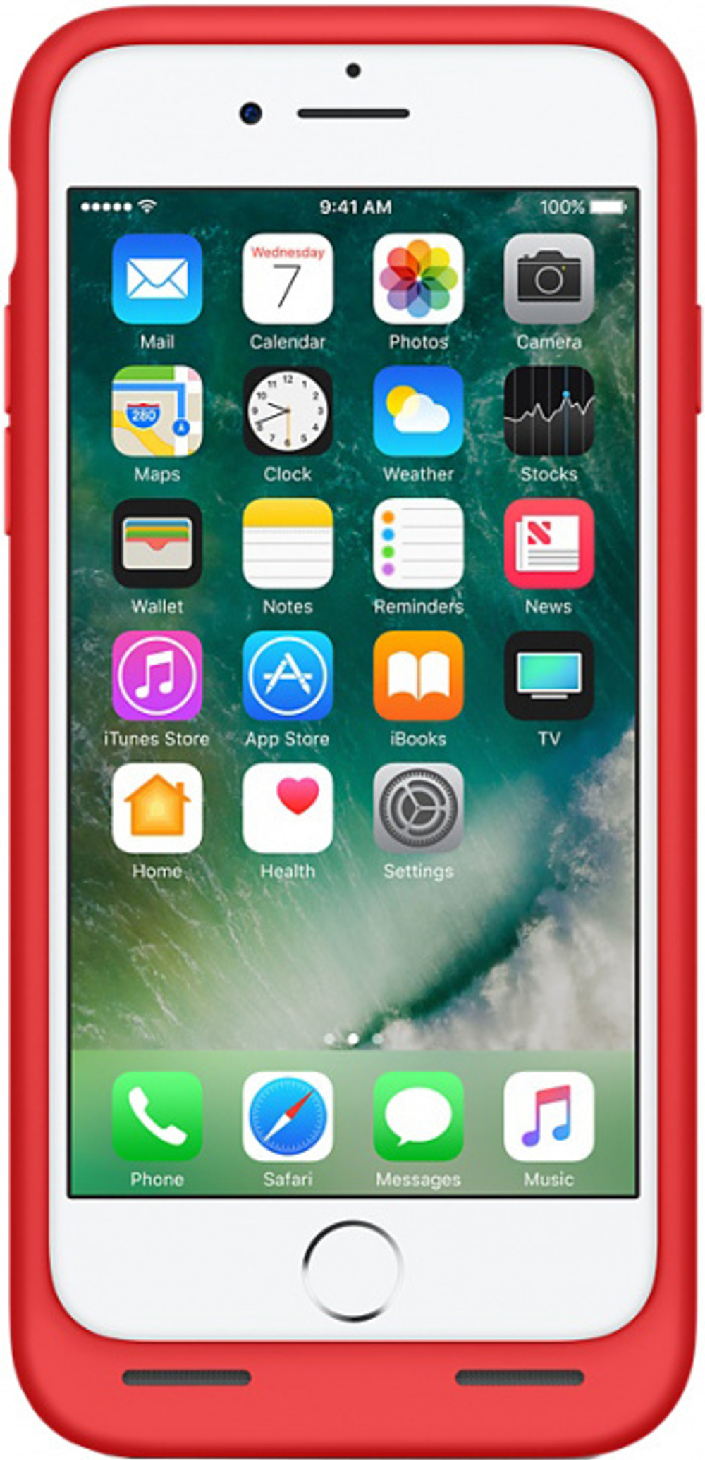 Чехол с аккумулятором для  iPhone 7 Apple Smart Battery Case -  (PRODUCT) RED (красный) (MN022ZM/A)