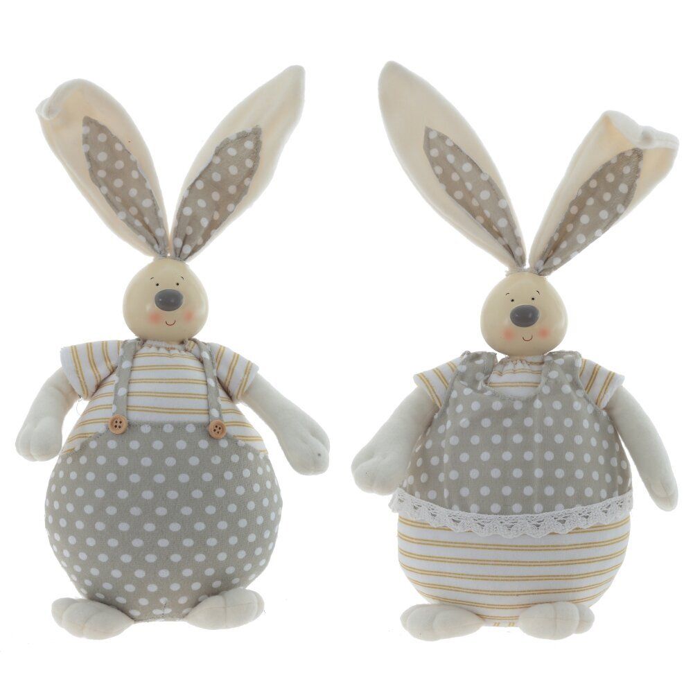 GAEM Игрушка набивная "Заяц/Зайка", L18 W13 H37/27 см, 2в.