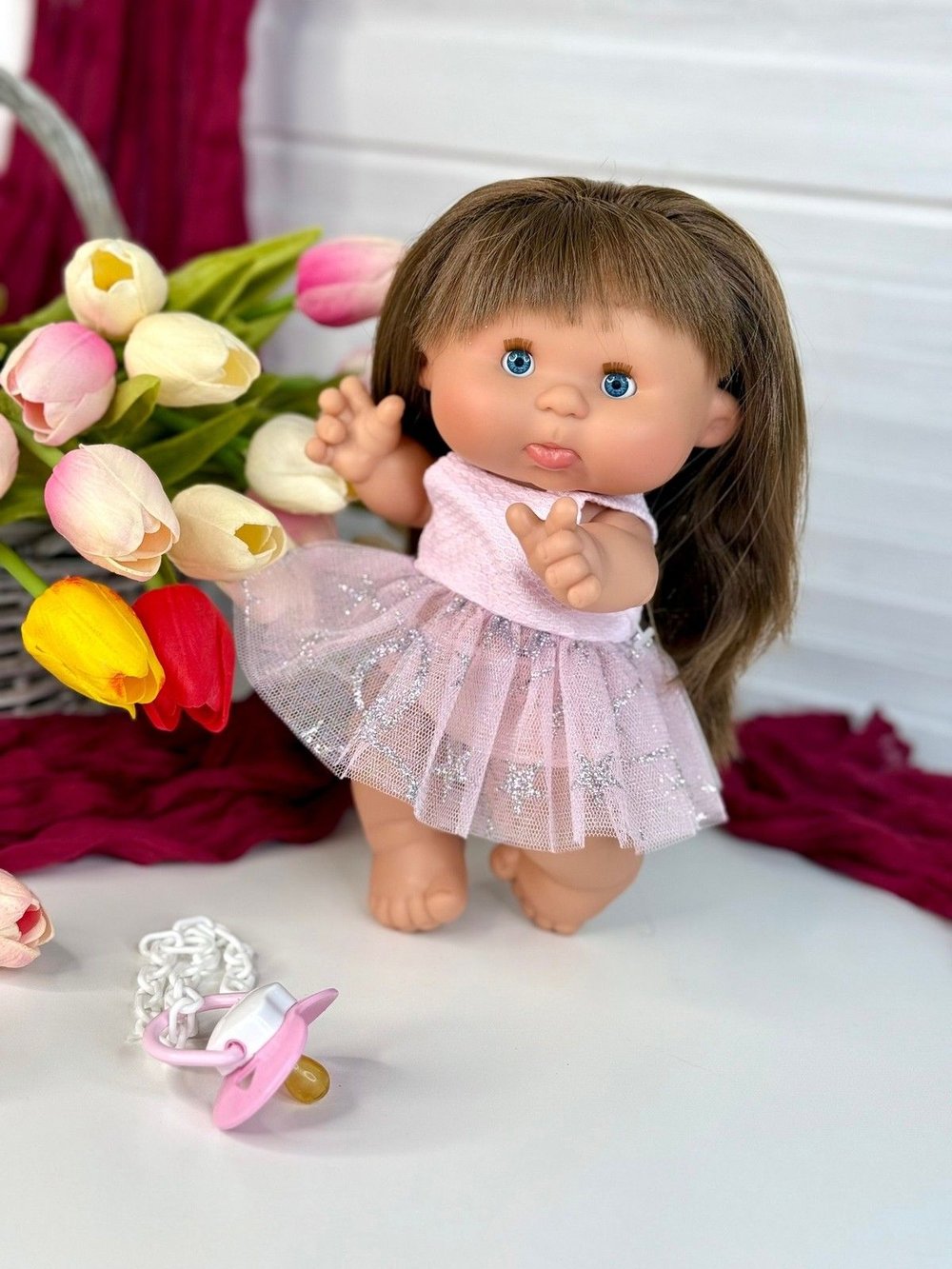 Пупс Nines 26см PEPOTE с закрывающими глазками (N804B5)