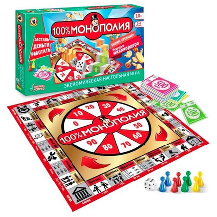 Игра настольная "100%Монополия" 10+