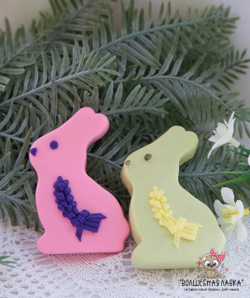 Силиконовая форма Зайчик с вербой