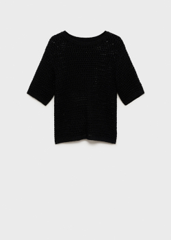 Джемпер кроше с короткими рукавами