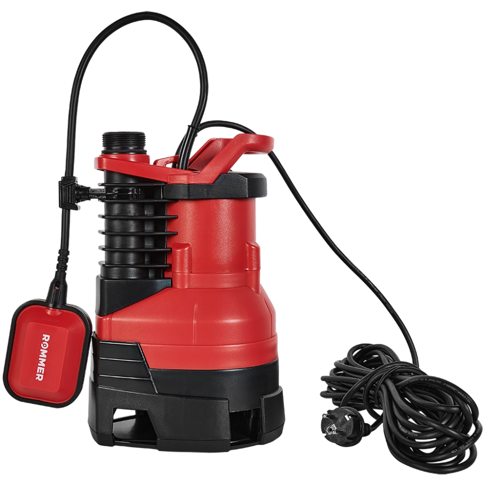 Насос дренажный для грязной воды ROMMER PROFI 400 (0,4 кВт, Qmax 9 м³/ч, Hmax 5 м, 1x230В)