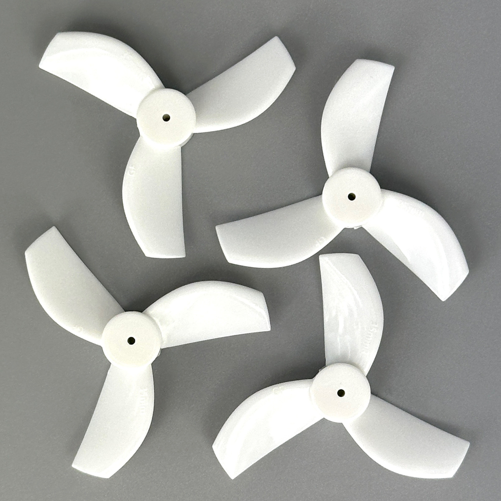 Пропеллеры Gemfan 35mm 3х лопастные 1.0mm Вал (4 Штуки) Белые