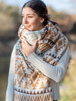 Шарф теплый с орнаментом Сканди
