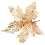 Украшение новогоднее «Пуансеттия - Царица ночи» 24 см, Шампань