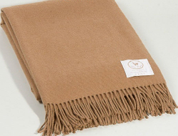 Плед 140х180 Camel от CO.BI. коричневый Италия