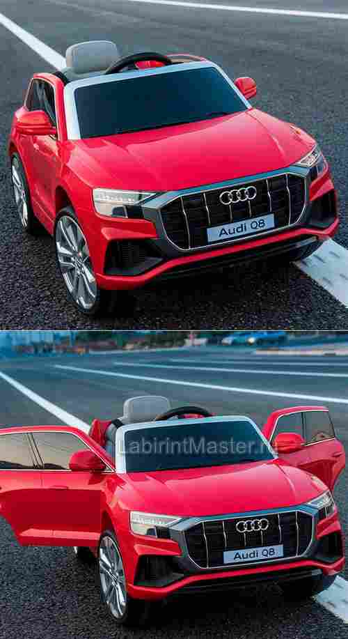 Детский электромобиль "AUDI Q8" 12V, красный